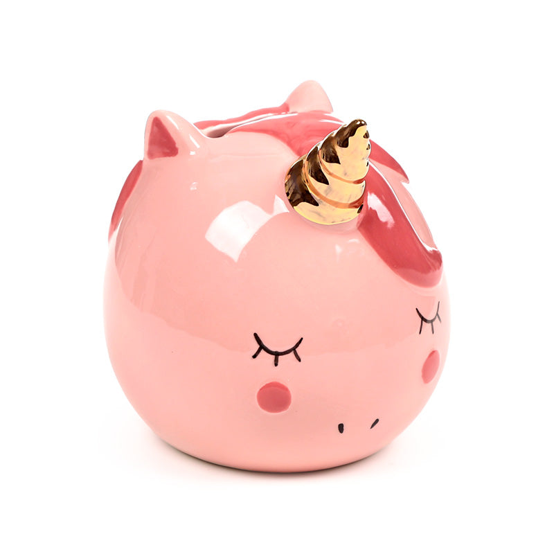 Enchanted Rainbows Unicorn Pink Ceramic Money Box MB266