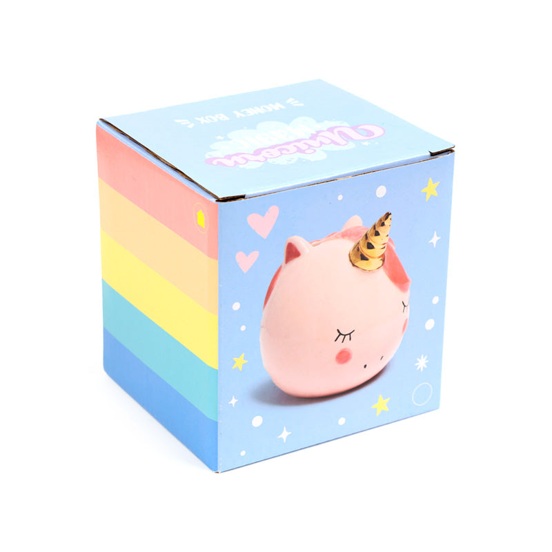 Enchanted Rainbows Unicorn Pink Ceramic Money Box MB266