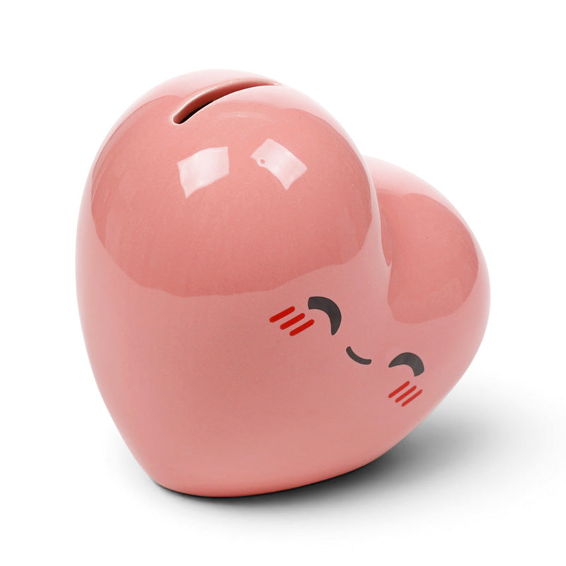 J'Adoramals Pink Heart Ceramic Money Box MB273