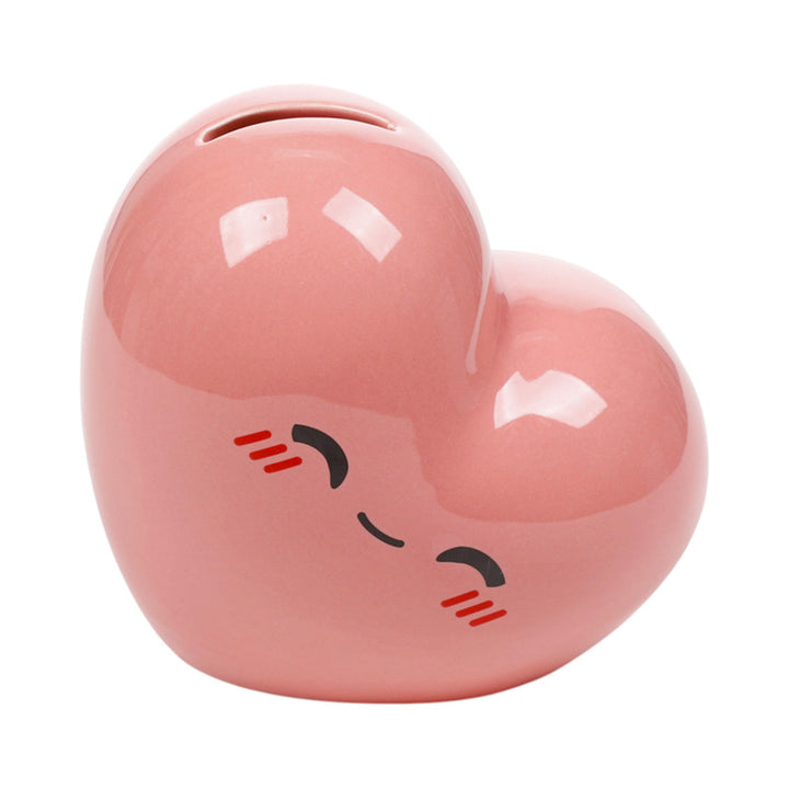 J'Adoramals Pink Heart Ceramic Money Box MB273