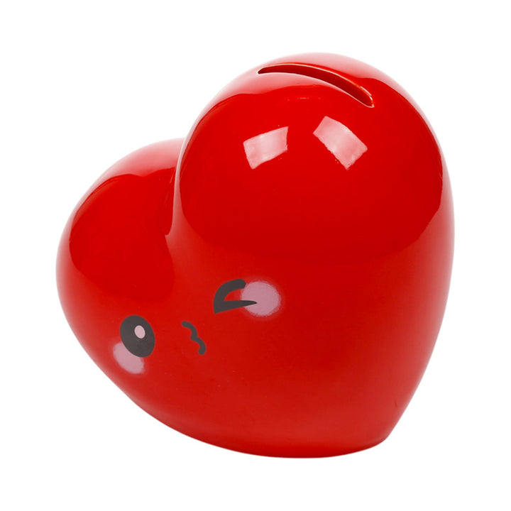 J'Adoramals Red Heart Ceramic Money Box MB274