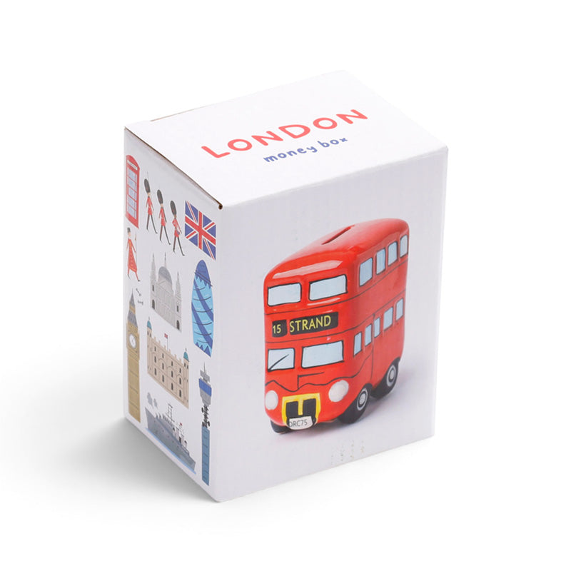 London Icons Red Routemaster Bus Ceramic Money Box MB98