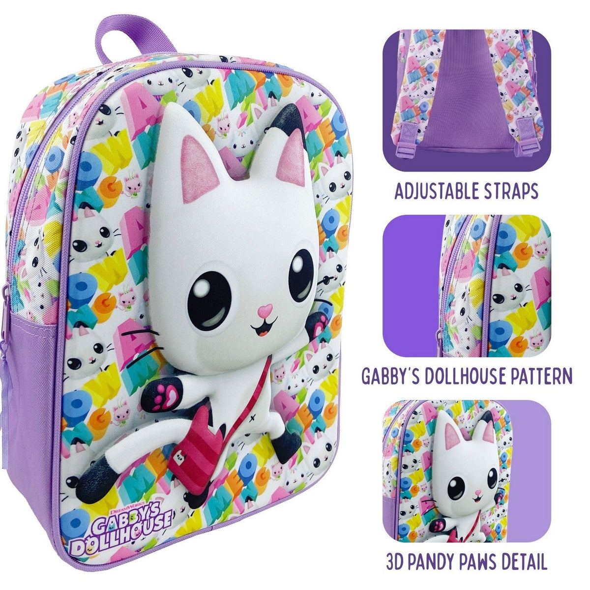 Pre School Gabbys Dollhouse Gabby 30 Cm 3D Eva Backpack MC-04-GB
