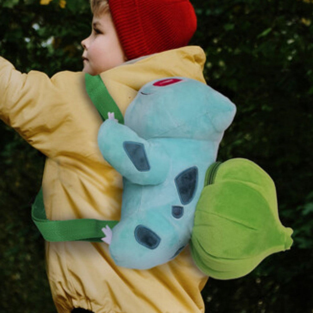 Kids Film And Cartoon Pokemon Bulbasaur Plush Green Backpack MC-113-PK