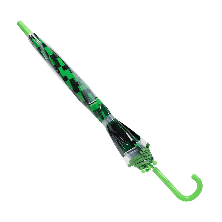 Gaming Transparent Bell Umbrella 19" Manual Minecraft Green MC00007