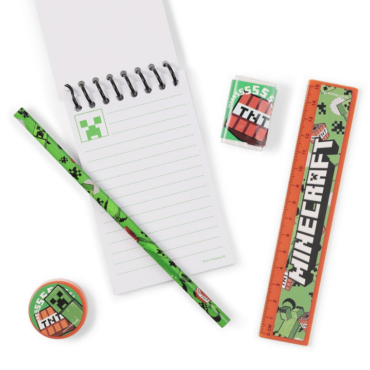 Gaming 5Pcs Set Minecraft Green Stationery MC00038