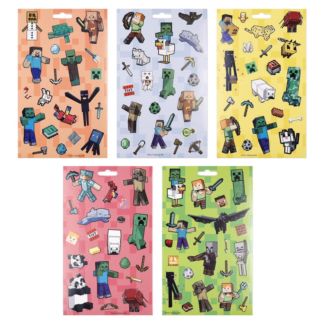 Disney Mickey & Minnie 5 Pcs Stickers Minecraft Yellow Set MC00039