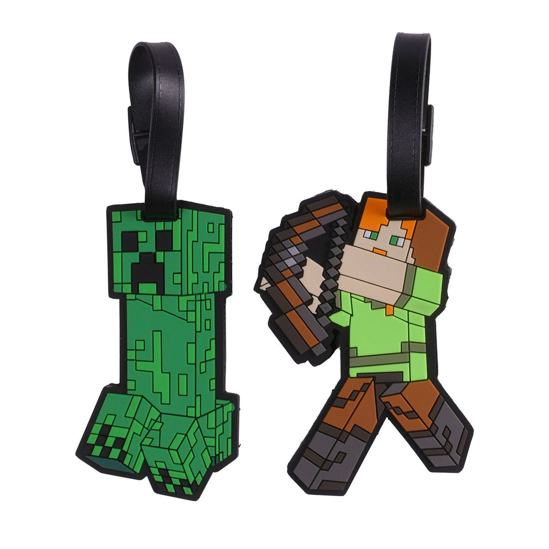 Gaming 2 Pcs Luggage Tag Minecraft Green Set MC00056