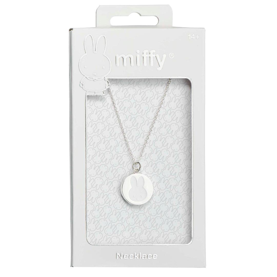 Necklace in packaging with 'nuffy' branding on a white background