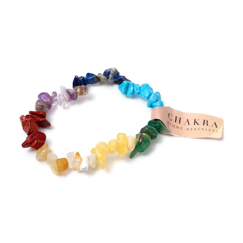 Chakra Gemstone Chip Beads Beaded Bracelet MIN33