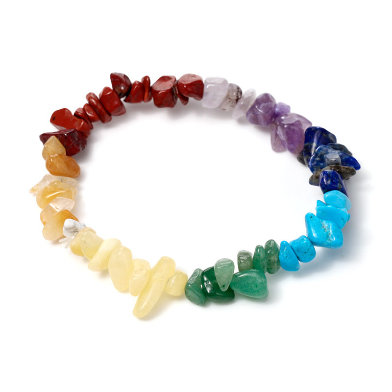 Chakra Gemstone Chip Beads Beaded Bracelet MIN33