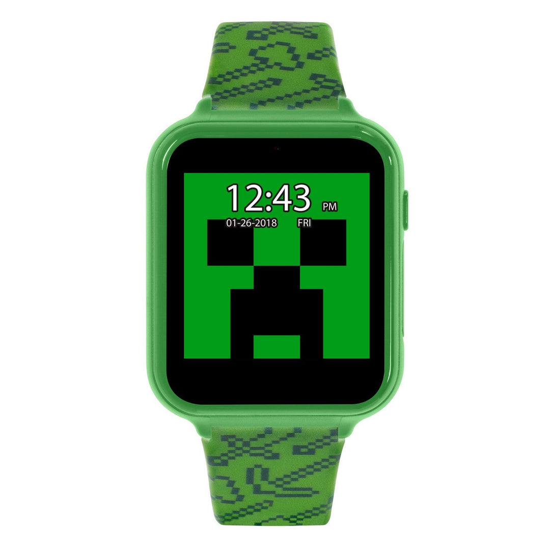 Gaming Minecraft Printed Strap Interactive Green Watch MIN4045ARG