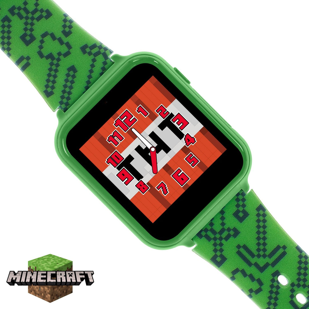 Gaming Minecraft Printed Strap Interactive Green Watch MIN4045ARG