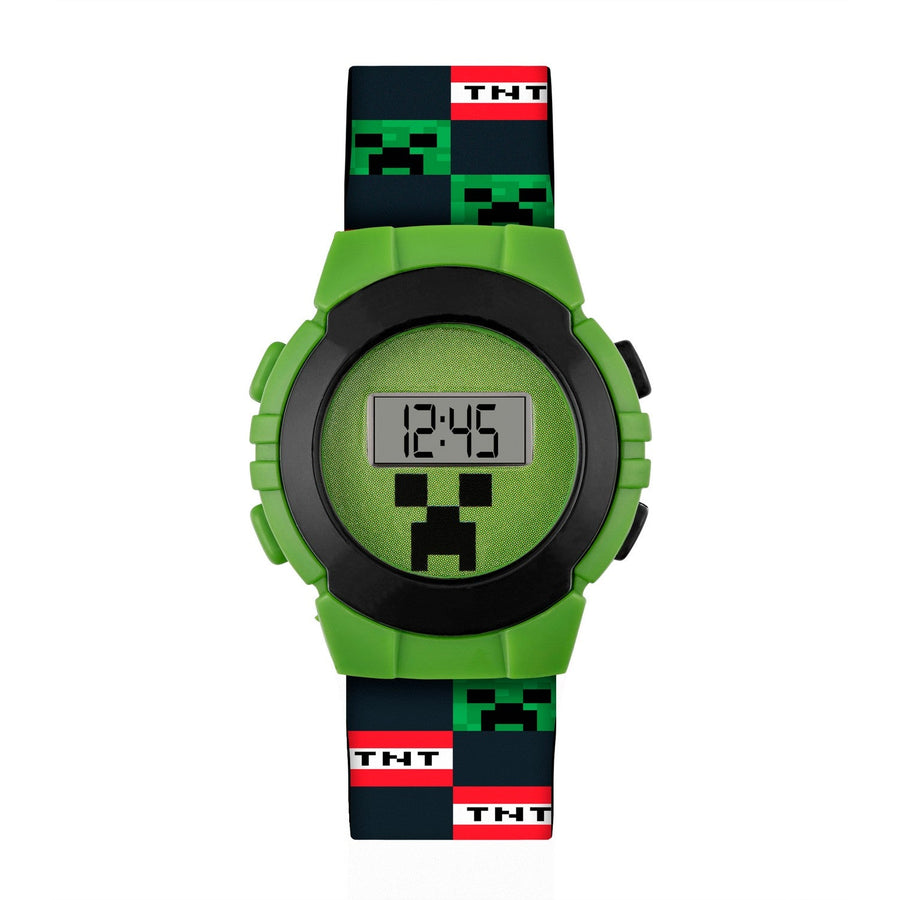 Gaming Minecraft Printed Digital Green Watch MIN4223