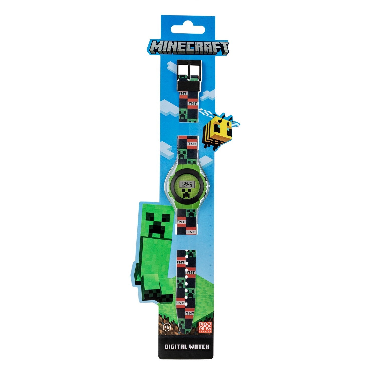 Gaming Minecraft Printed Digital Green Watch MIN4223