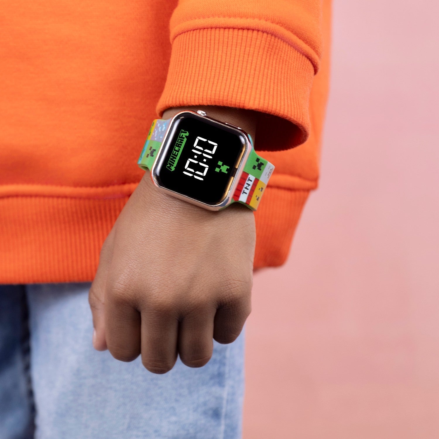 Gaming Minecraft Printed Strap Led Watch MIN4272
