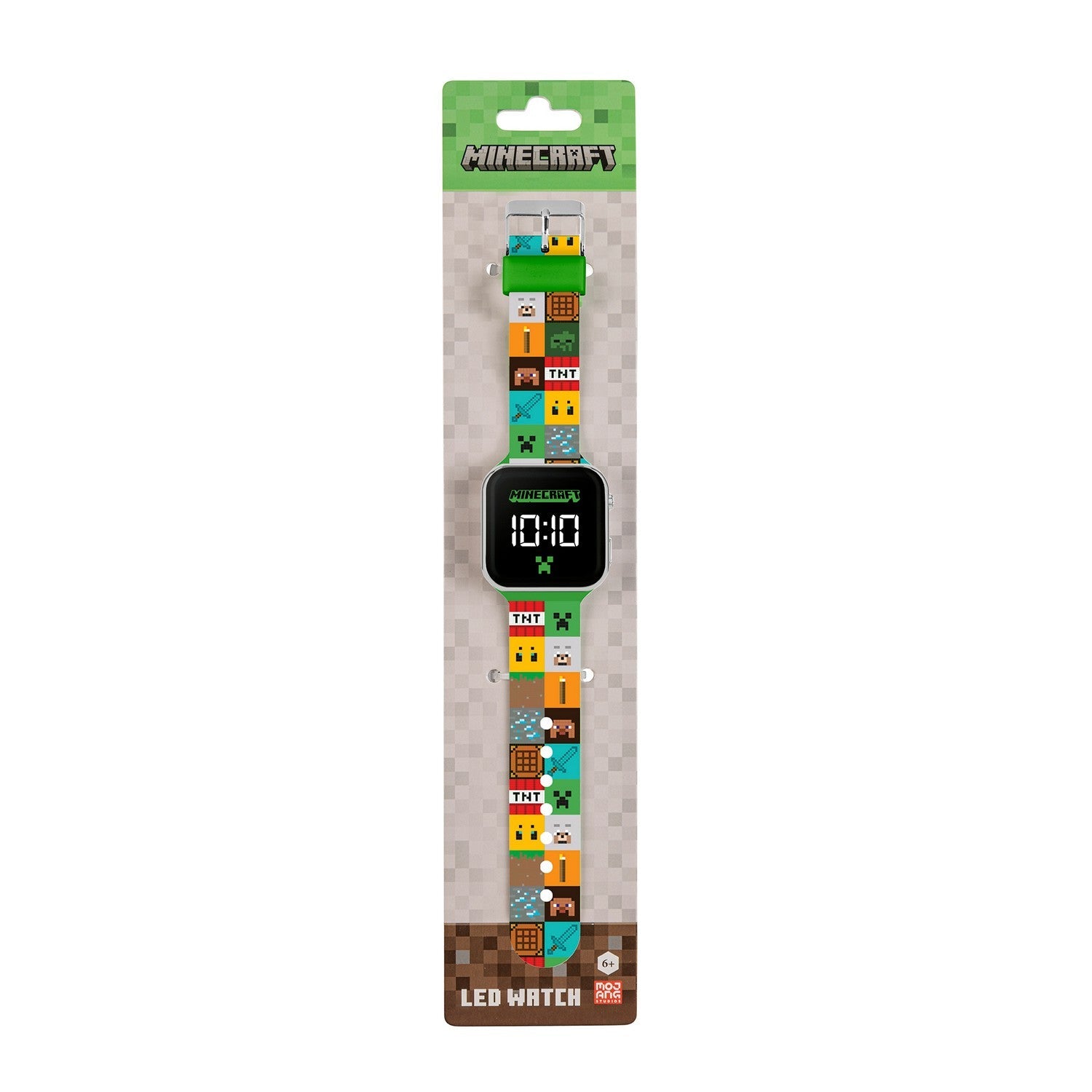 Gaming Minecraft Printed Strap Led Watch MIN4272