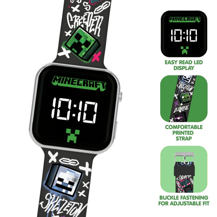 Gaming Minecraft Printed Led Watch MIN4376