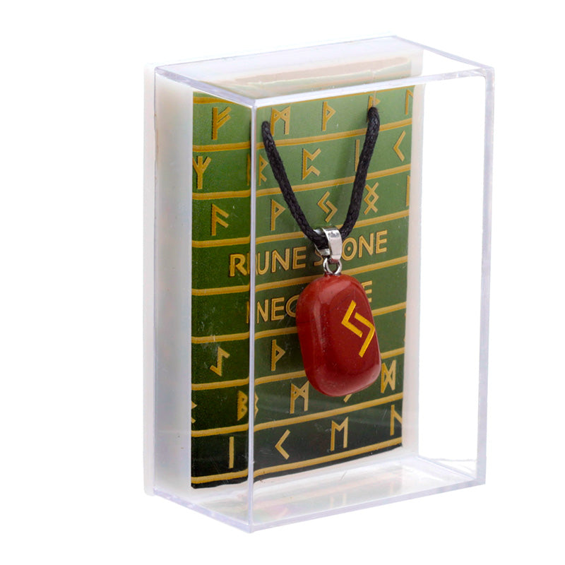 Rune Stone Pendant Necklace MIN44