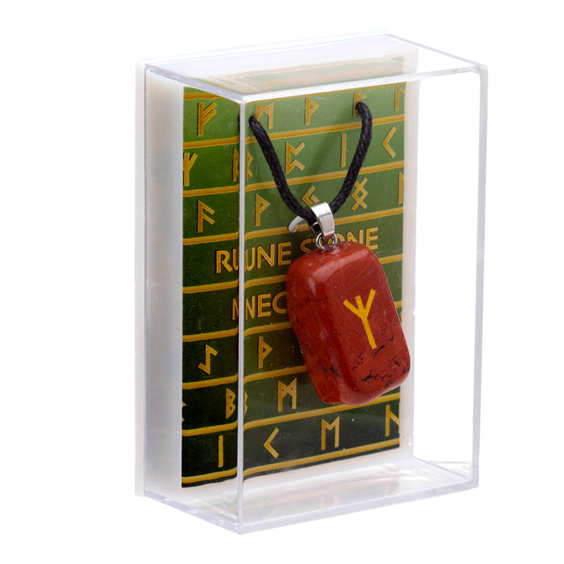 Rune Stone Pendant Necklace MIN44