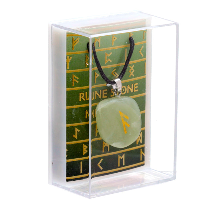 Rune Stone Pendant Necklace MIN44