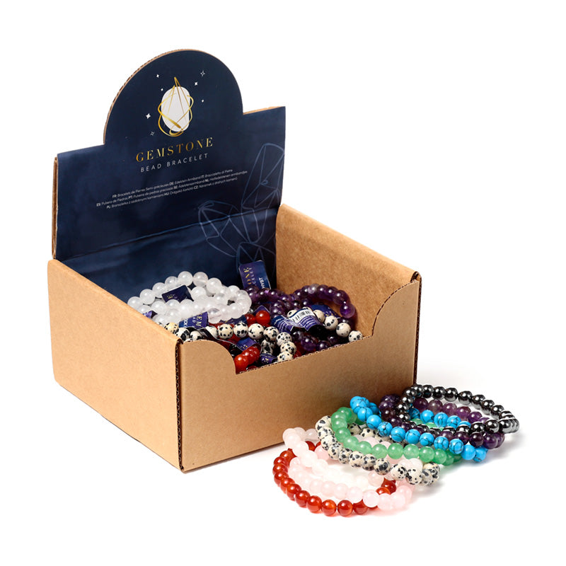 Gemstone Round Beads Beaded Bracelet MIN48