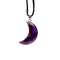 Healing Stone Gemstone Moon Shaped Pendant Necklace MIN52