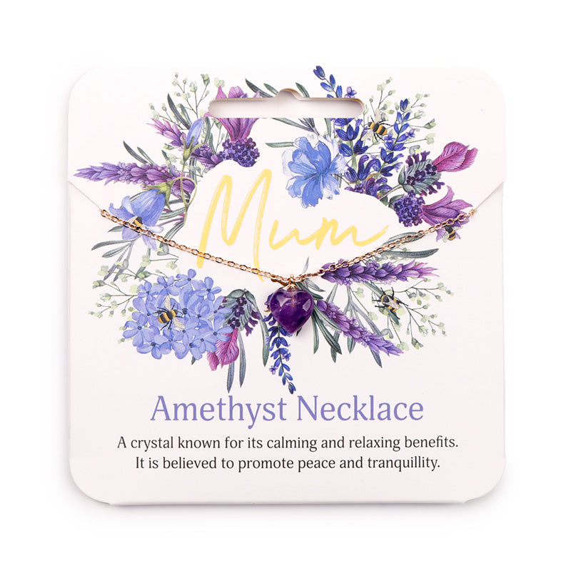 Nectar Meadows Mum Gemstone Shaped Charm Necklace MIN55