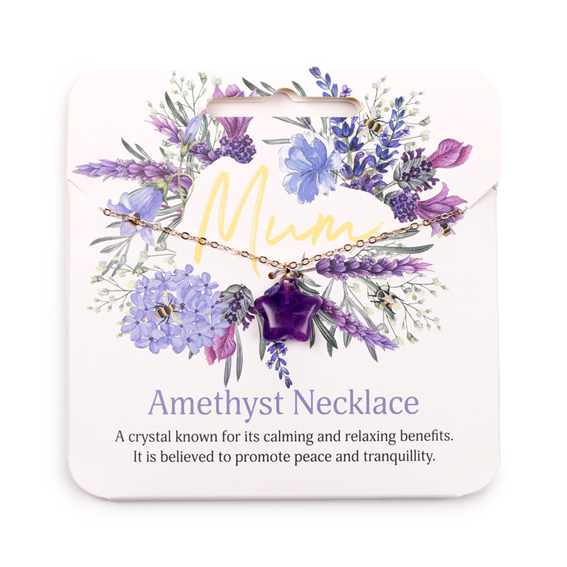 Nectar Meadows Mum Gemstone Shaped Charm Necklace MIN55