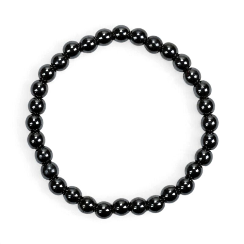 Hematite Round Beads Beaded Bracelet MIN60