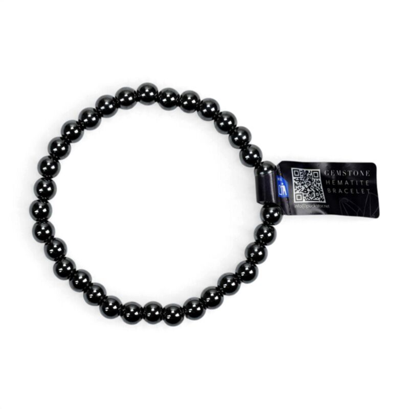 Hematite Round Beads Beaded Bracelet MIN60