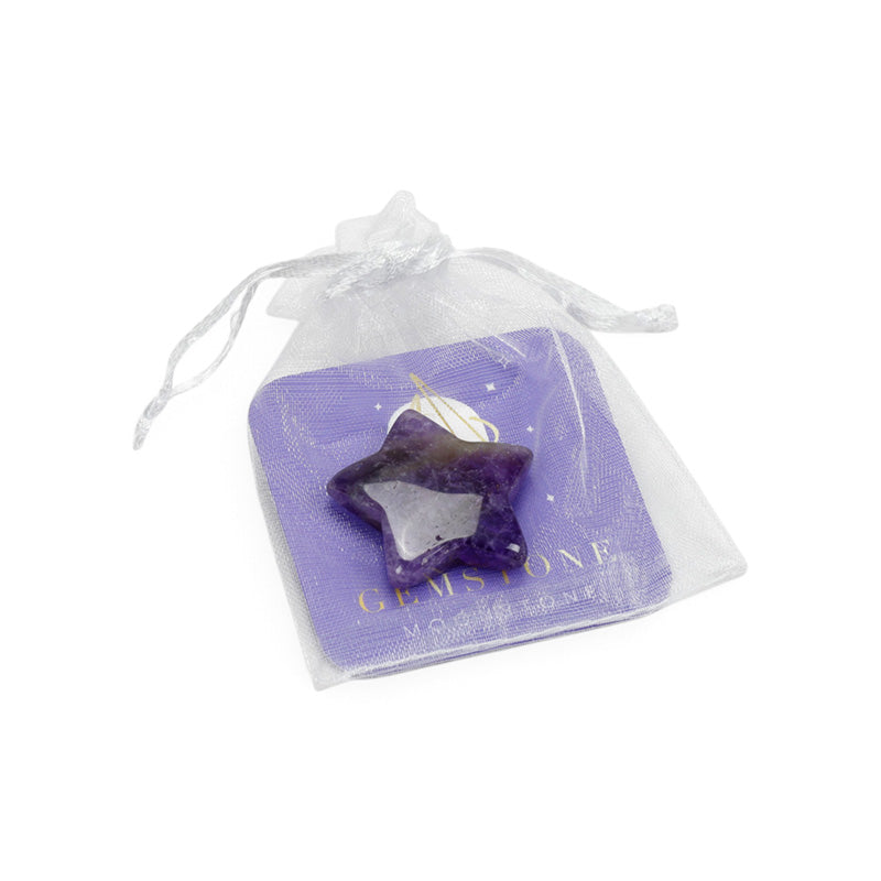 Healing Stone Set of 2 Star & Moon Gemstones MIN63