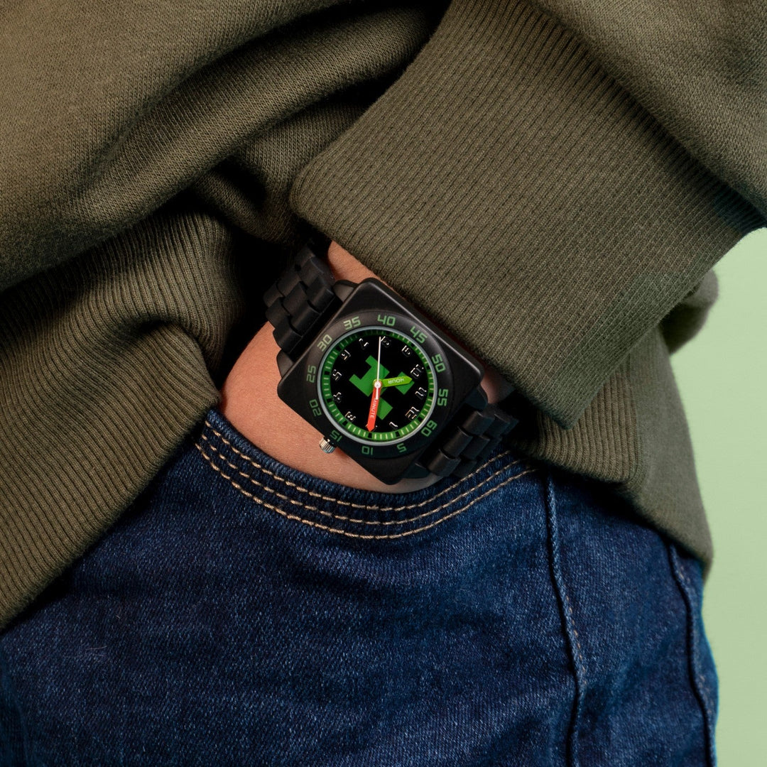 Gaming Minecraft Black Time Teacher Watch MIN9011ARG