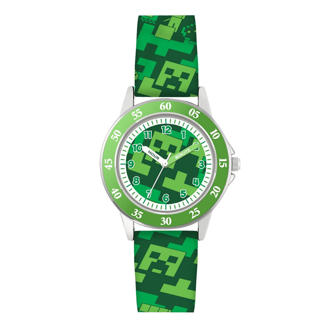 Gaming Minecraft Creeper Time Teacher Green Watch MIN9033