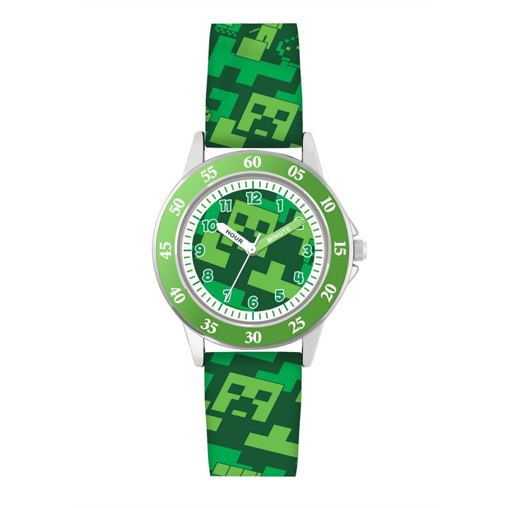 Gaming Minecraft Creeper Time Teacher Green Watch MIN9033