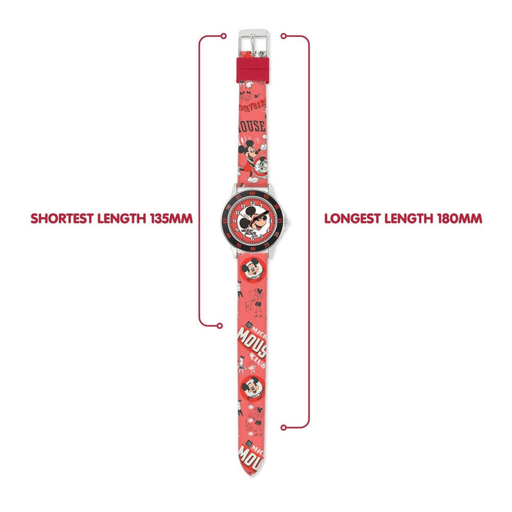 Disney Mickey & Minnie Mouse Printed Time Teacher Red MK9099