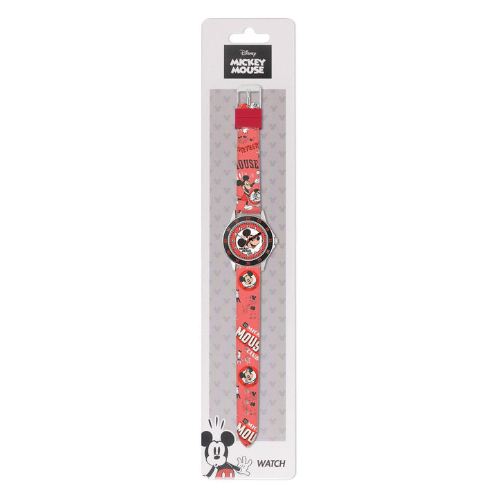 Disney Mickey & Minnie Mouse Printed Time Teacher Red MK9099