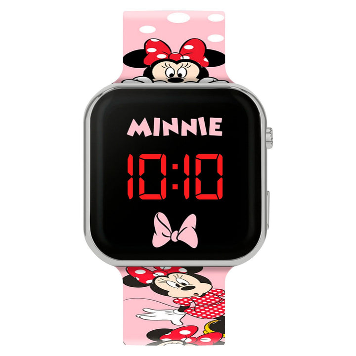 Disney Mickey & Minnie Led Red Watch MN4369