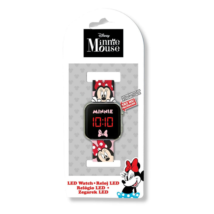 Disney Mickey & Minnie Led Red Watch MN4369