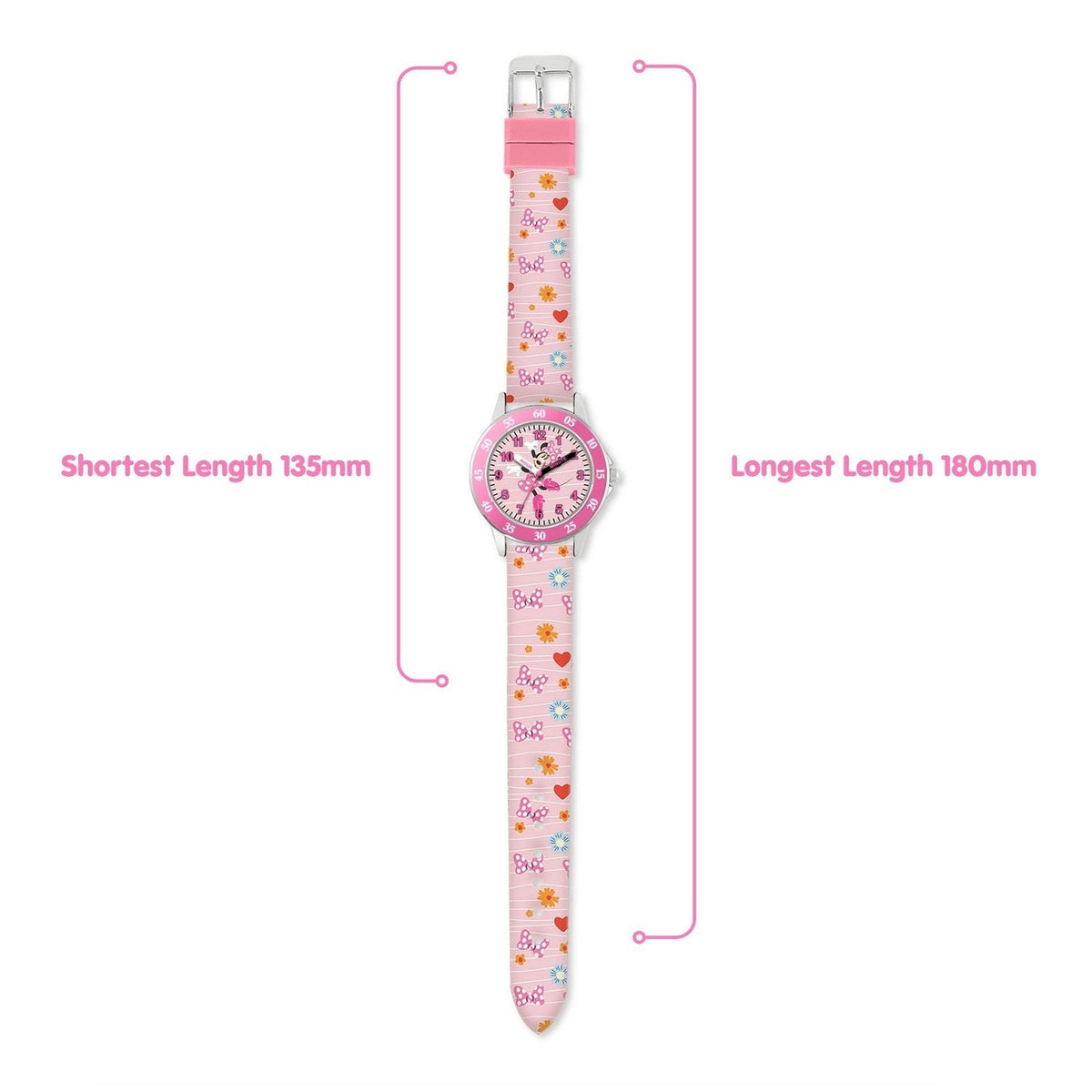 Disney Mickey & Minnie Mouse Printed Time Teacher Pink MN9101