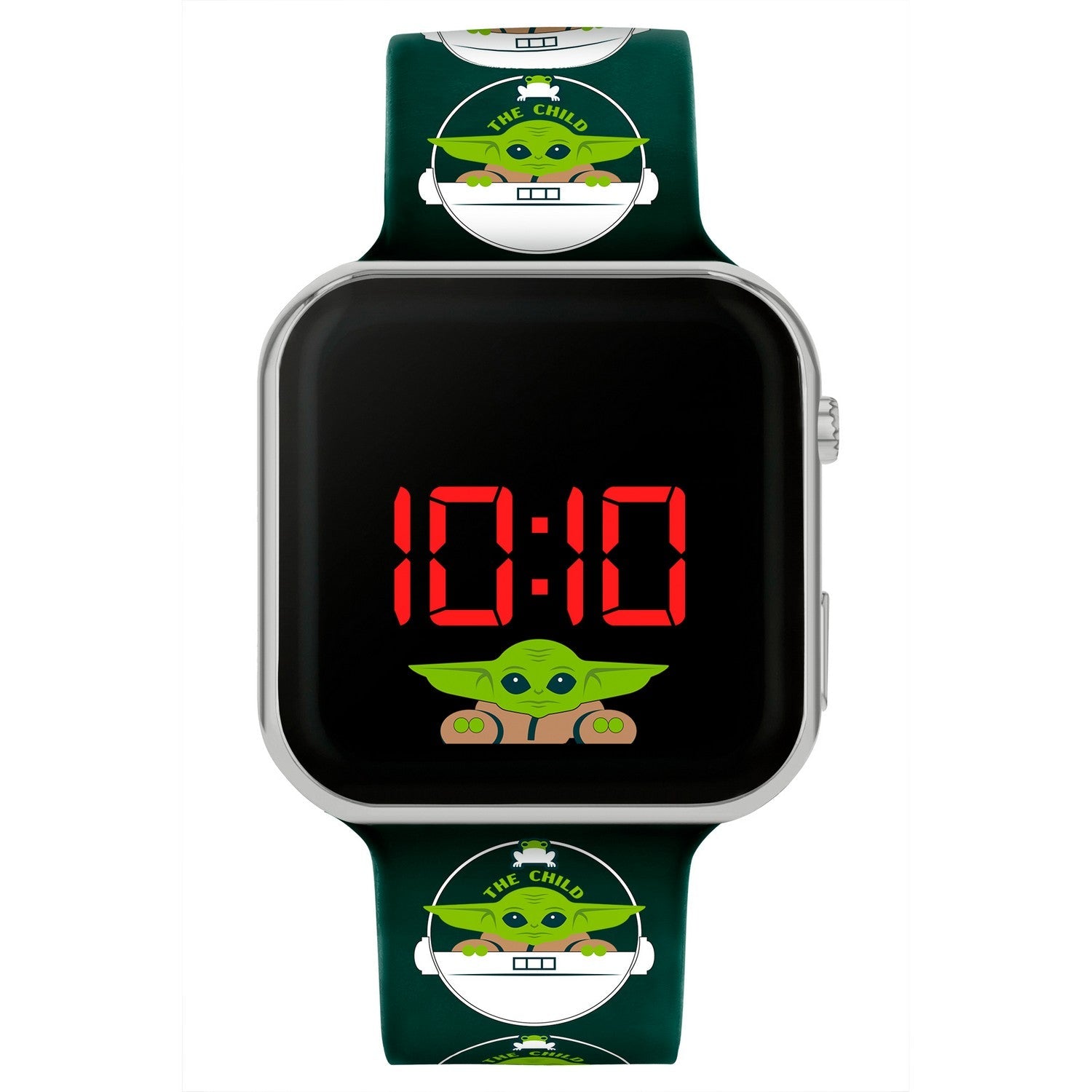 Star Wars The Mandalorian Grogu Printed Strap Led Watch MNL4034ARG