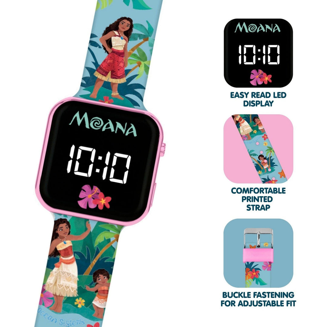 Disney Princess Moana Printed Led Watch MOA4037