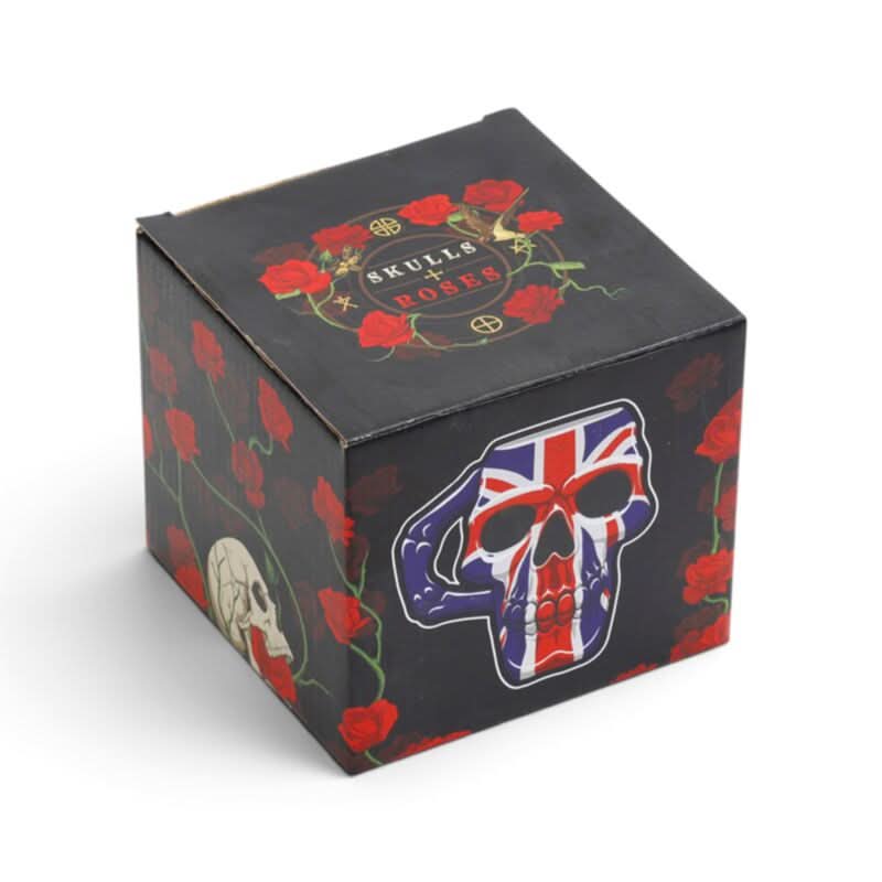 UK Flag Skull Head Ceramic Shaped Mug MUG218