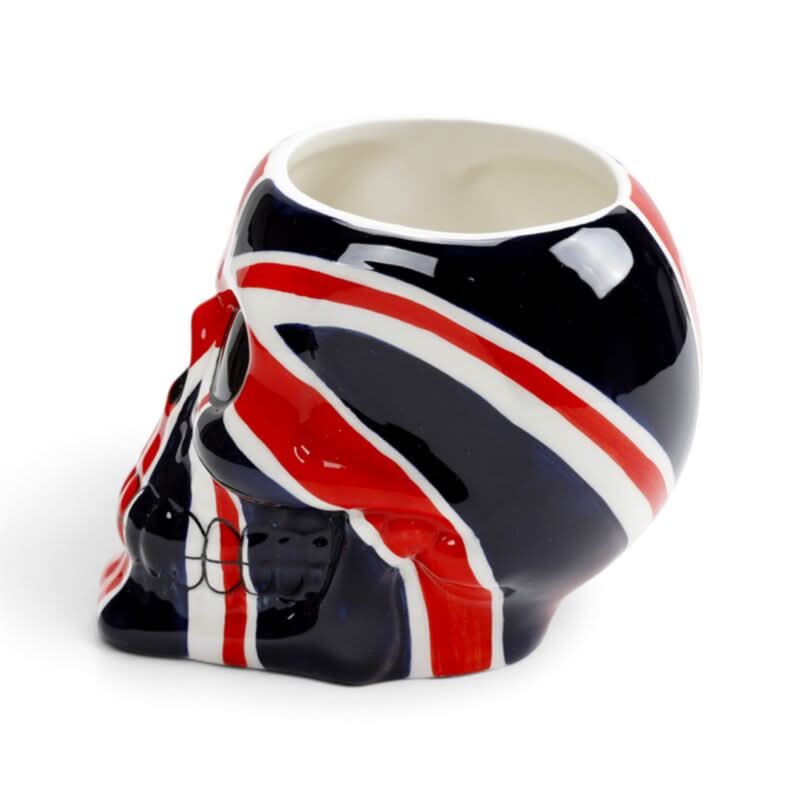 UK Flag Skull Head Ceramic Shaped Mug MUG218