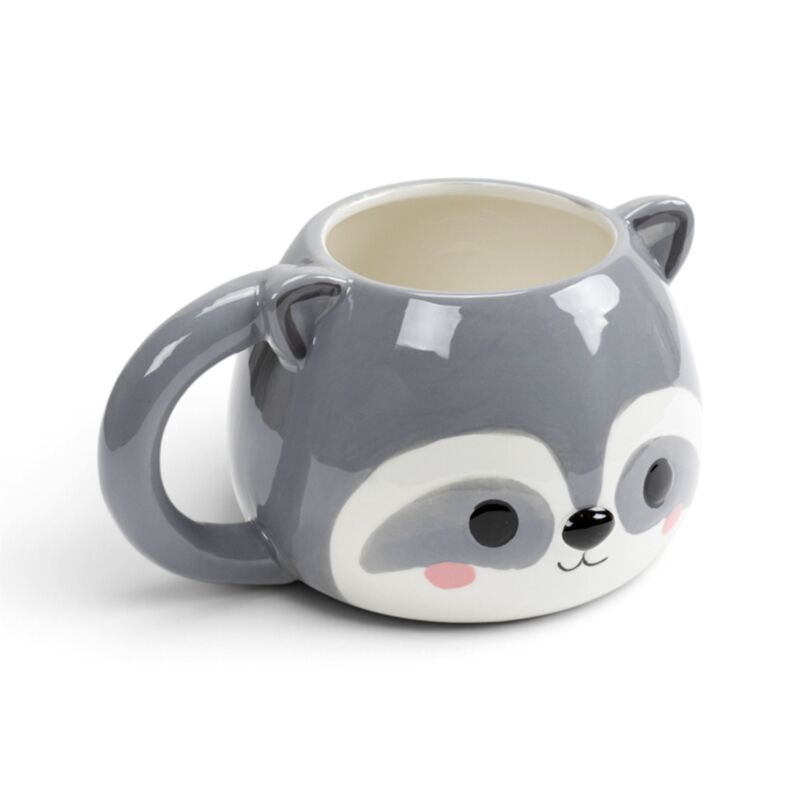 Adoramals Raccoon Head Ceramic Shaped Mug MUG346