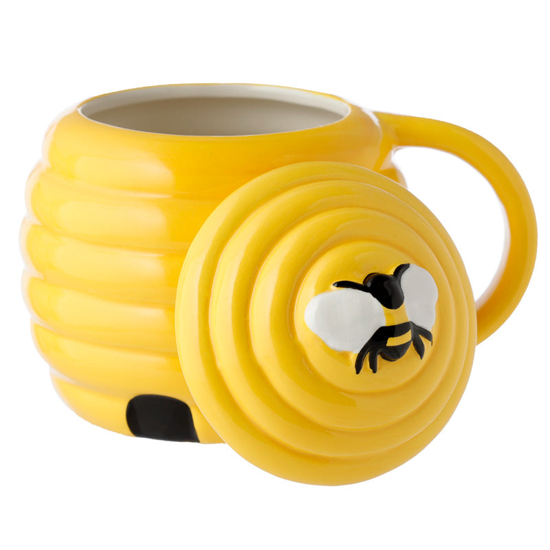 Beehive Shaped Ceramic Mug with Lid MUG401