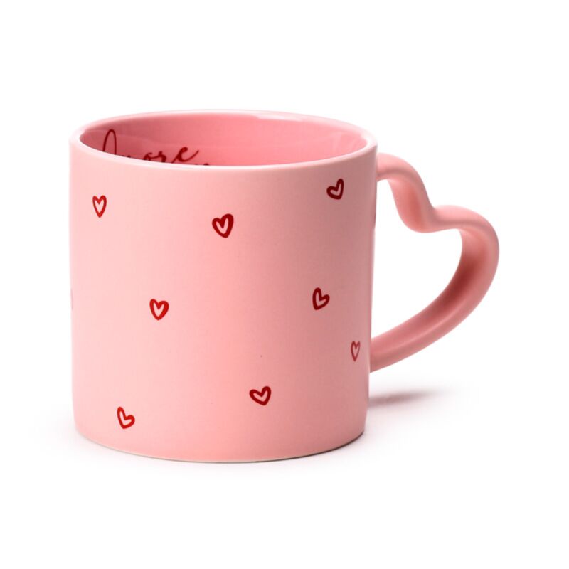 Amore Heart Porcelain Shaped Handle Mug MUG496