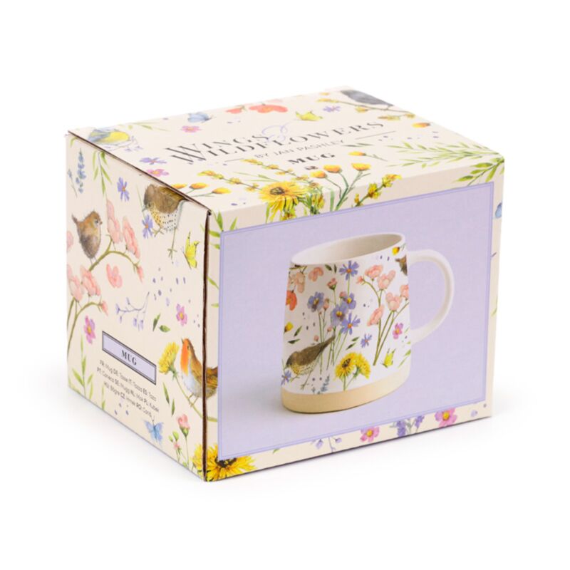 Jan Pashley Wings & Wildflowers Tapered Stoneware Mug MUG998