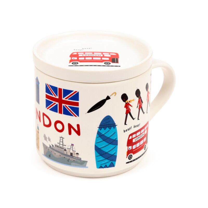 London Souvenir Porcelain Mug & Coaster Lid Set MUGC42