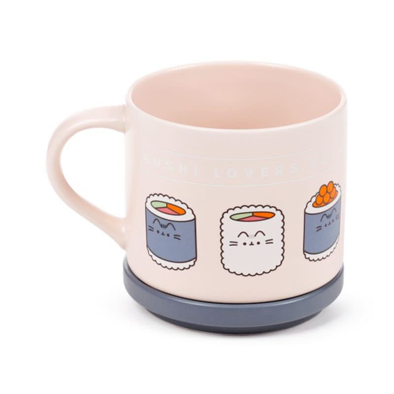 Pusheen the Cat Bento Club Sushi Lover Porcelain Mug & Coaster Lid Set MUGC46
